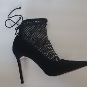 Zara mesh black heel